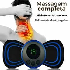 Mini Massageador Elétrico Portátil Recarregável Alívio de Dores no Corpo