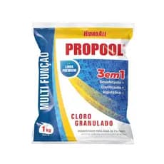 CLORO PARA PISCINA PROPOOL 3 EM 1 - DICLORO - 1KG - HIDROALL