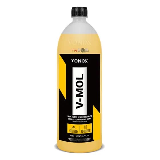V Mol 1,5L Vonixx Shampoo Automotivo Desincrustante Lava Carros Motos Barro Remove Barro Limpeza Lavar Terra Concentrado