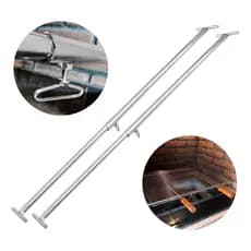 Suporte Extensor Regulável 50 a 80cm de Espetos e Grelhas para Churrasqueira Fácil Instalação