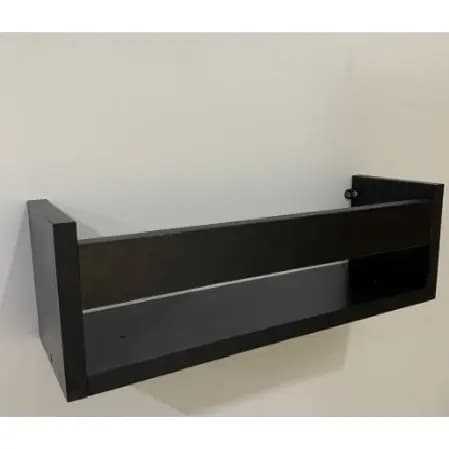Prateleira Decorativa Montessoriana 30cm Preta Livros Quarto Sala Banheiro - 1 Unidade