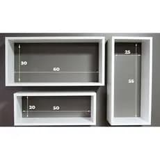 Conjunto De Nicho Retangular 3 Peças Moderno Branco Tx