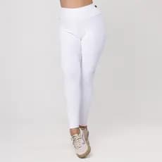 Calça Legging Fitness Feminina Textura Canelado Cintura Alta Poliamida Zero Transparência