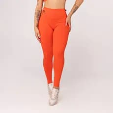 Calça Legging Fitness Feminina Esportiva Lisa Cintura Alta Poliamida UV+ Modeladora
