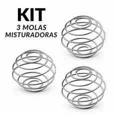 Kit 3x Mola Inox pra Coqueteleira Academia / Shaker / Squeeze -3unidades