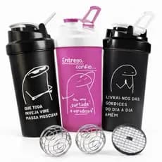 Coqueteleira Shakeira Academia 600ML -Flork Com Mola inox