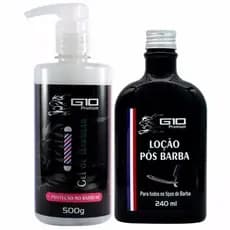 Kit Barba Gel De Barbear + Loção Pós Barba G10 Premium