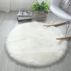 Tapete Peludo redondo 80cm Para Fotos E Cenários Da Moda