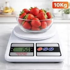 Balança de Cozinha Digital Alta Precisão Compacta para Alimentos Fitness Dieta Confeitaria 10kg