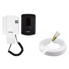 Interfone Porteiro Campainha Com Fio Intelbras Ipr 8010 Com 40 Metros De Cabo
