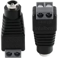 Kit 02 Conector Plug Adaptador P4 Femea Conex1000 Intelbras Unidades Cftv Cameras Vigilancia