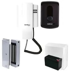 Porteiro Interfone Residencial Intelbras Campainha com Fio e Fechadura Eletroimã