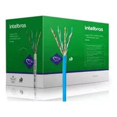 Cabo De Rede Internet Cftv Intelbras Cat5 300mts Azul