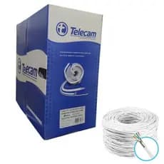 Caixa Cabo Rede Internet 300 Mts Rj45 Cftv Cameras Vigilancia Cat5 Telecam Branco Multivias