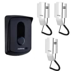 Porteiro Interfone Residencial Campainha Intelbras Com 3 Extensão Audio