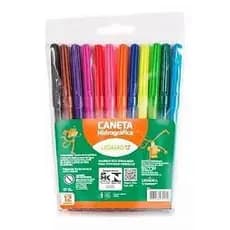 Kit com 10 Pacote de Canetinha 12 Cores Leo e Leo