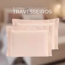 Par de Capa de Travesseiro Impermeável Matelado Tecido Macio e Resistente