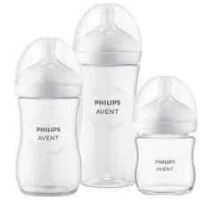 Kit Com 3 Mamadeira Pétala 3.0 125/260/330ml Transparente Philips Avent + Book