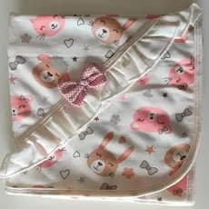 Manta Enxoval Maternidade Avulsa Para Bebê Menina Menino Lola Medidas 78cm X 78cm