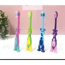 Kit 4 Escovas de Dente Infantil Bebê e Criança Higiene Bucal - Limpeza Divertida