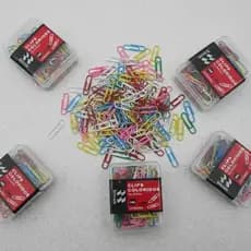 1000 Clips Colorido Para Papel 28mm - Caixa Com 100 Unidades
