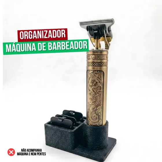 Porta Máquina Cortar Cabelo Suporte Pentes Organizador Barbeiro Prático Bancada Barbearia