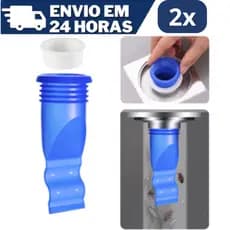 Kit 2 Protetor de Ralo de Silicone Anti Odor e Insetos C/Dreno e Serve no Sifão Protege Pragas