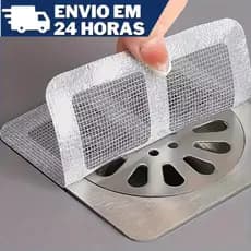 50 Protetor Filtro de Ralo Autoadesivo Proteção Contra Baratas Mosquitos e Cabelos na Tubulação