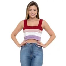 Cropped  Regatinha Feminina Tricot