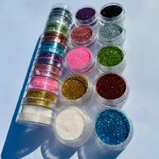 Torre de Glitter 10 Cores Decoração de Unhas