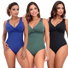 Trio Versátil de Maiôs Feminino Moda Praia Body Modelagem Valoriza o Corpo