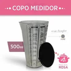 Copo Medidor 500 ML Preto: Facilite o preparo de suas receitas com medições precisas em um design elegante