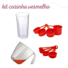 medidores VERMELHO 10 peças - todas as suas receitas na medida exata - exclusivo/ top nas estrelas