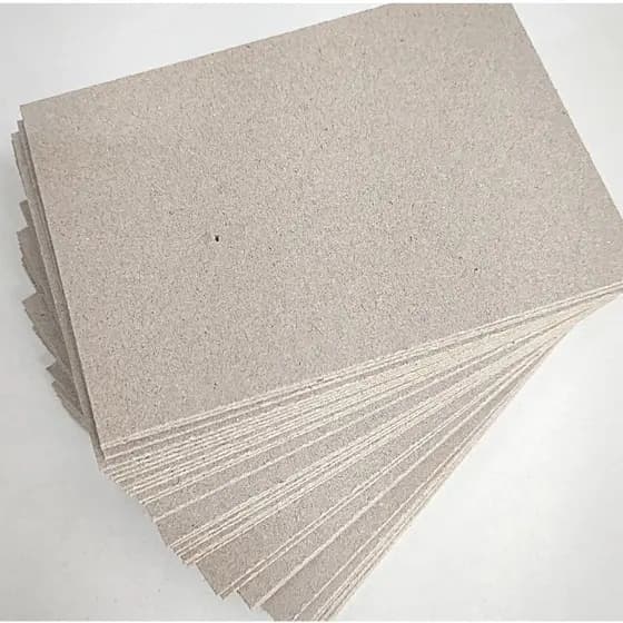 10 Folhas de Papelão Cinza 10 x 10cm c/ Espessura de 1.4mm