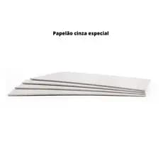 12 Placas de papelão cinza 27,5 x 27cm C/ Espessura de 1.9mm