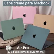 Creme Capa para Macbook Neo A3404 Air M5 M4 M3 A3240 A3113 Pro14 M5 proteção 2020 Air Pro M1 com cobertura de teclado