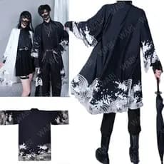 Dragão Chinês Impresso Harajuku Kimono Estilo Longo Feminino Homens De Rua Japonês Cosplay Yukata Tops Oversize 6XL