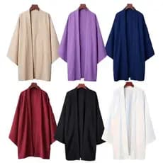 Masculino Feminino Cor Sólida Quimono Plus Size 5XL Simples Haori Japonês Tradicional Traje Yukata