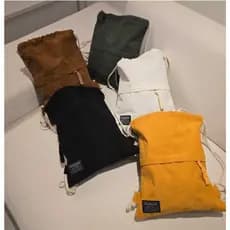 Mochila Sacola Camurça Zíper Academia Escola Faculdade Trabalho Ajustável Bonita Cores