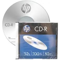 CD-R Gravável, 80 minutos, 700MB, velocidade 52X Slim, unid - HP