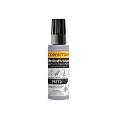Tinta Reabastecedor para Marcador de Quadro Branco 30ml cor Preta Compactor