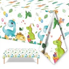 Toalha De Mesa Impermeável Descartável De 130220 cm-Tema Dinossauro Para Festas E Eventos