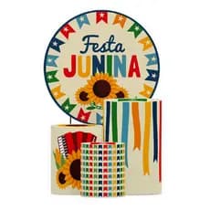 Kit Capas Cilindros Sublimado Festa Junina E Painel Redondo