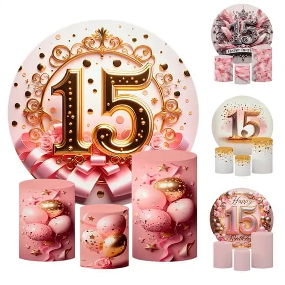 Kit Capas de Festa Para Aniversario 15 Anos Moderna Tecido Elastico V/Facil Eventos Celebração