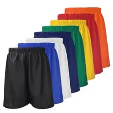 Calção Infantil Short de Futebol Masculino Feminino Poliéster Dry Soft Criança Escola Treino Escolinha Corrida Lazer