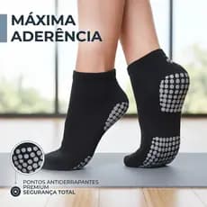 Kit 5 Pares Meia Antiderrapante Hidroginástica Pilates Yoga 34 a 39 39 a 42 Adulto Idoso Fisioterapia