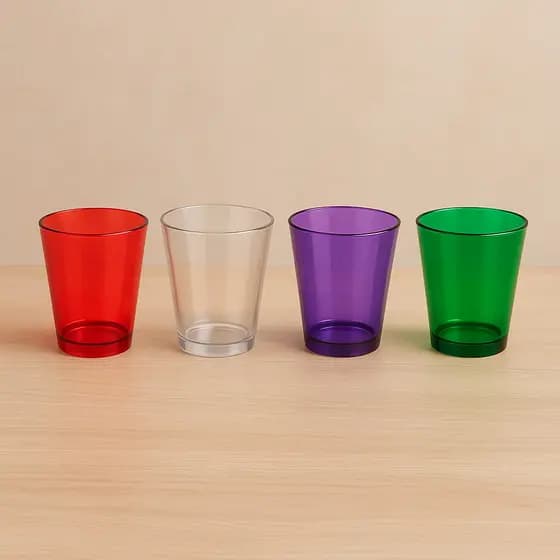 Copo Acrílico Aperitivo Shot Colors 55ml 02/04/06 Unidades