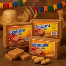 Paçoca Paçoquinha Gibi 800g c/50 unidades - Covizzi Kit C/01/02/04 Unidades