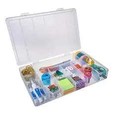 Box Caixa Organizadora c/ Divisórias 28cm Transparente