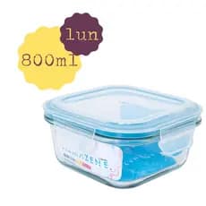 Pote De Vidro hermético C/ Travas 800ml Para Marmita Fitness  Micro-ondas Freezer